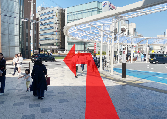 iCracked Store サンワシティ西大寺への道順1