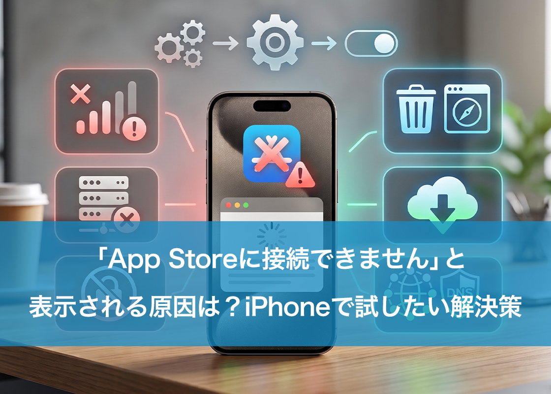 「App Storeに接続できません」と表示される原因は?iPhoneで試したい解決策